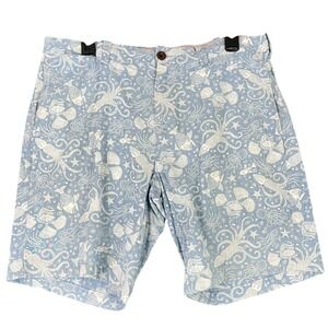 J Crew Mens 33 Nautical Print Shorts 9 Inch Inseam Cotton Casual Summer